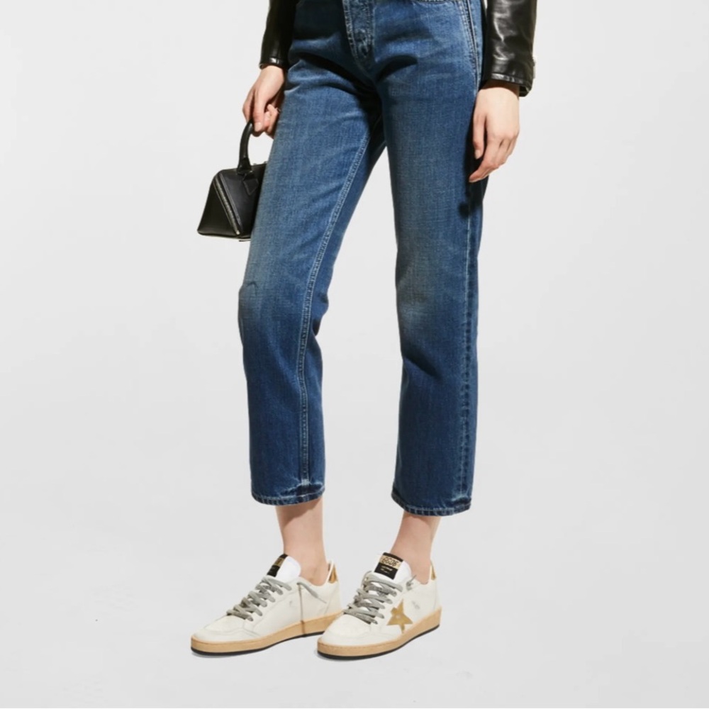 GOLDEN GOOSE Ballstar Mixed Leather Low Top Sneakers - Picture 3 of 10